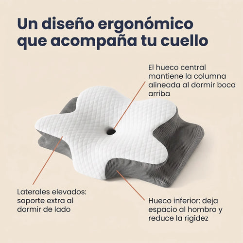 Diseño ergonómico de la almohada cervical Duermia