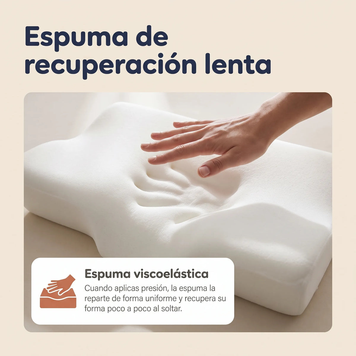 Espuma viscoelástica de recuperación lenta de la almohada Duermia